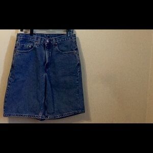 Levis 550 Shorts Mens 33 Blue Relaxed Fit Orange Tab 90s Jorts